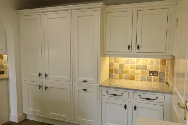 large white kitchen cupboards